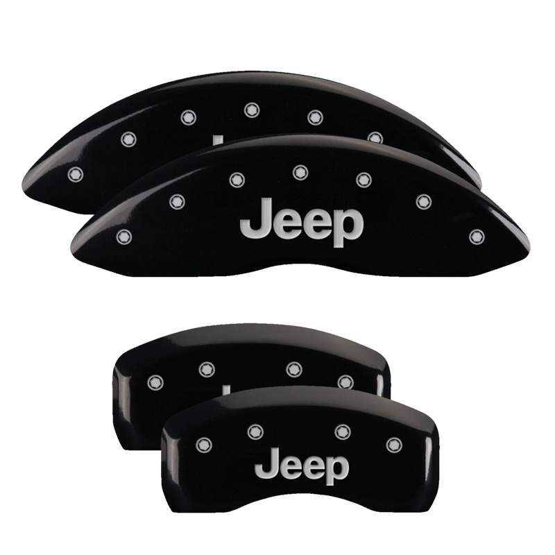 Jeep Compass Caliper Covers - Front + Rear - MGP - Engraved JEEP - Black - `07-`16