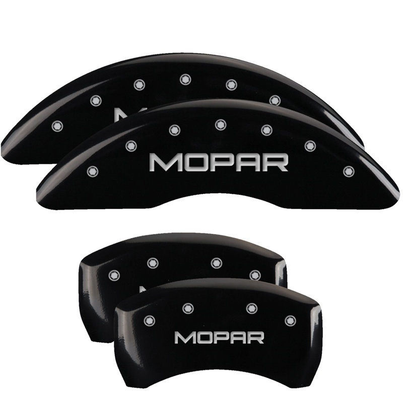 Jeep Cherokee Caliper Covers - Front + Rear - MGP - Engraved MOPAR - Black - `14-`23