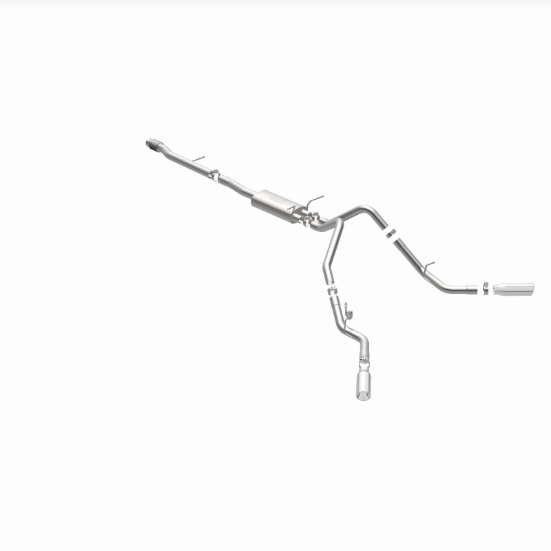 Chevrolet Silverado Performance Exhaust - Dual Split Rear Behind Rear Tires - Magnaflow - Street Series Cat-Back - 2014