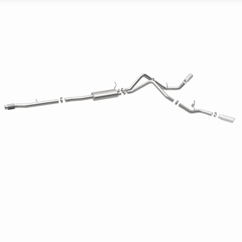 Chevrolet Silverado Performance Exhaust - Dual Split Rear Behind Rear Tires - Magnaflow - Street Series Cat-Back - 2014