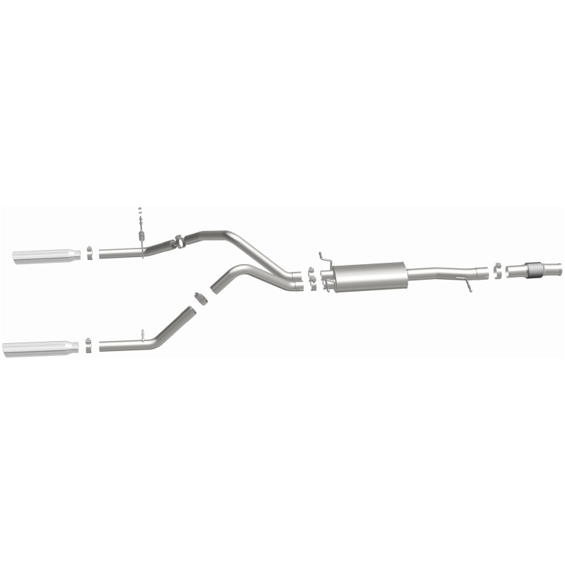 Chevrolet Silverado Performance Exhaust - Rear - Magnaflow - Cat Back, Dual Split Rear Exit - 2014