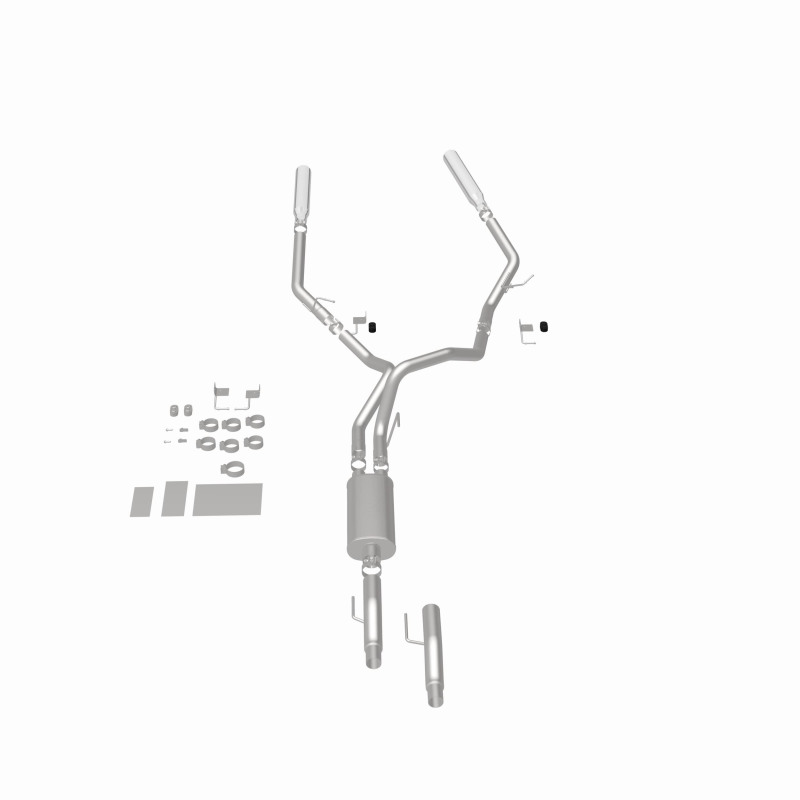 Ford F-150 Performance Exhaust - Dual Split Rear - Magnaflow - Street Series Cat-Back with 3.5in Tips - Polished - `11-`14