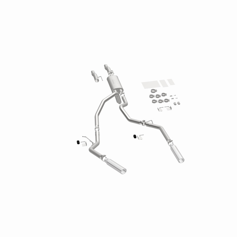 Ford F-150 Performance Exhaust - Dual Split Rear - Magnaflow - Street Series Cat-Back with 3.5in Tips - Polished - `11-`14