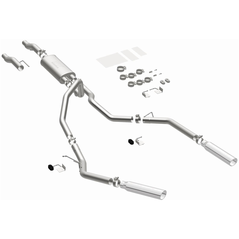Ford F-150 Performance Exhaust - Dual Split Rear - Magnaflow - Street Series Cat-Back with 3.5in Tips - Polished - `11-`14