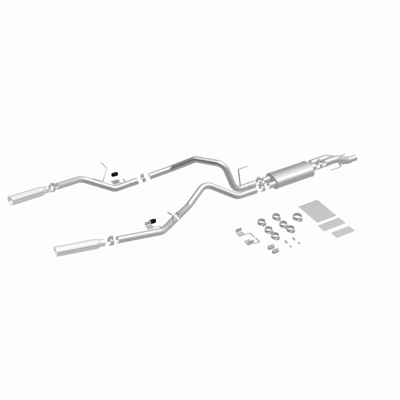 Ford F-150 Performance Exhaust - Dual Split Rear - Magnaflow - Street Series Cat-Back with 3.5in Tips - Polished - `11-`14