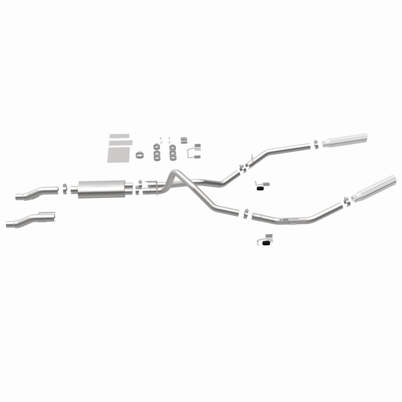 Ford F-150 Performance Exhaust - Dual Split Rear - Magnaflow - Street Series Cat-Back with 3.5in Tips - Polished - `11-`14