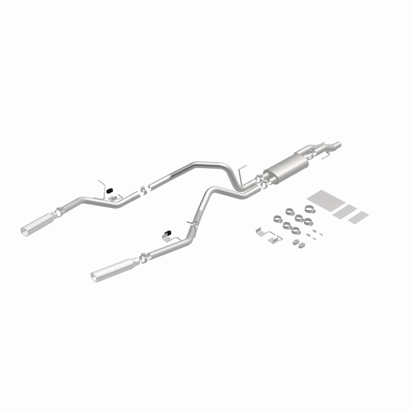 Ford F-150 Performance Exhaust - Dual Split Rear - Magnaflow - Street Series Cat-Back with 3.5in Tips - Polished - `11-`14