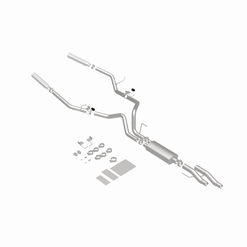 Ford F-150 Performance Exhaust - Dual Split Rear - Magnaflow - Street Series Cat-Back with 3.5in Tips - Polished - `11-`14