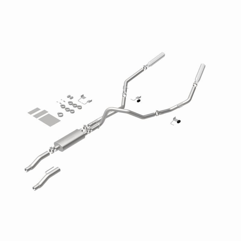 Ford F-150 Performance Exhaust - Dual Split Rear - Magnaflow - Street Series Cat-Back with 3.5in Tips - Polished - `11-`14