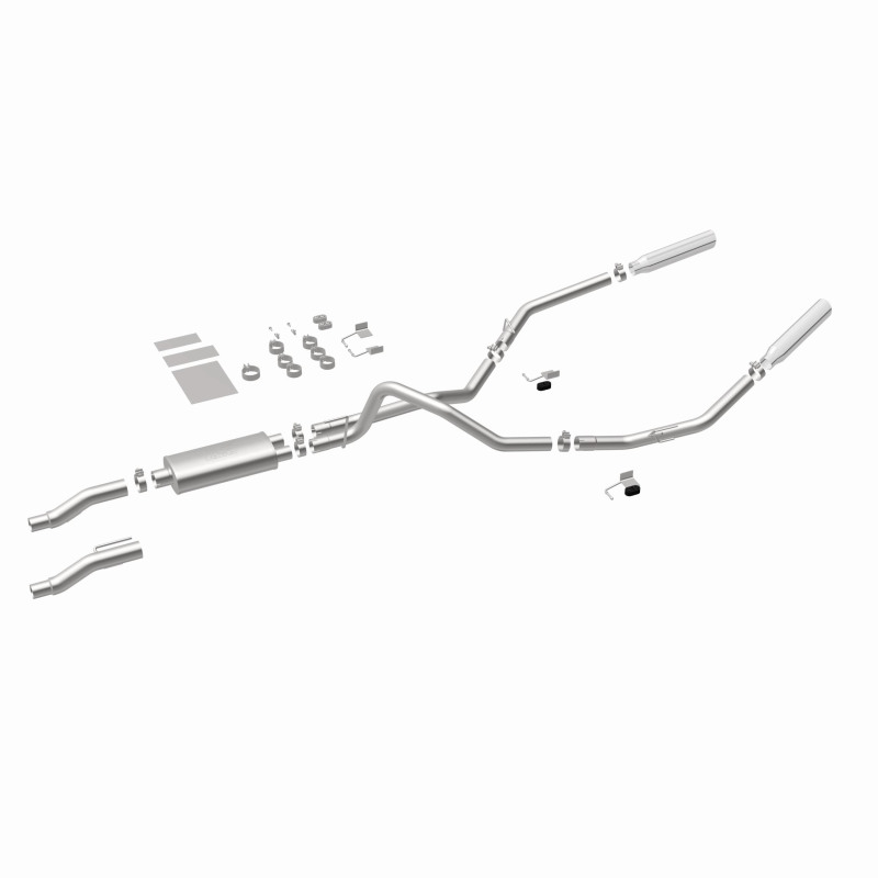 Ford F-150 Performance Exhaust - Dual Split Rear - Magnaflow - Street Series Cat-Back with 3.5in Tips - Polished - `11-`14