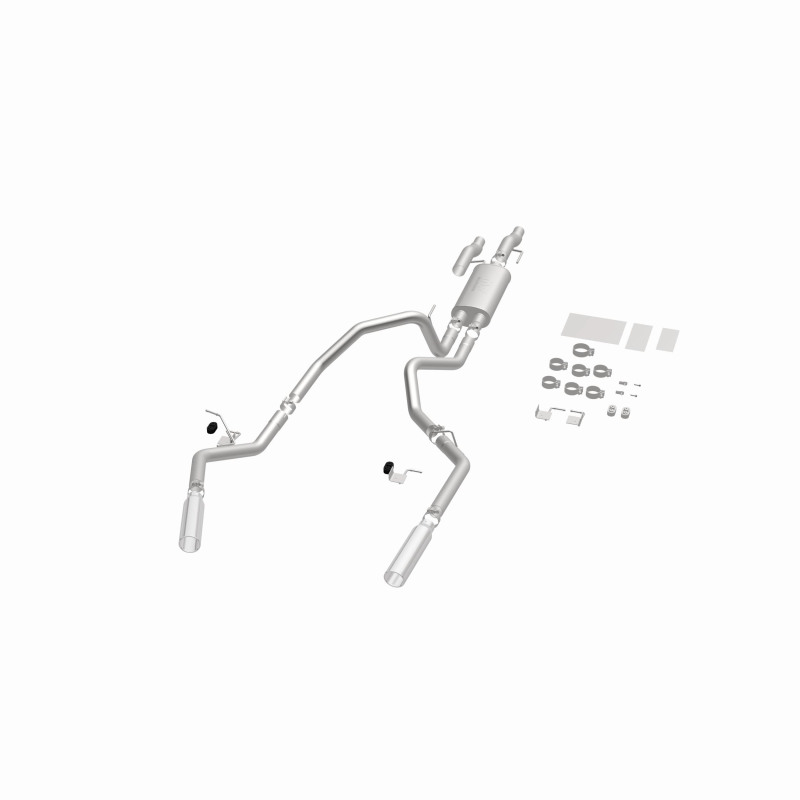 Ford F-150 Performance Exhaust - Dual Split Rear - Magnaflow - Street Series Cat-Back with 3.5in Tips - Polished - `11-`14