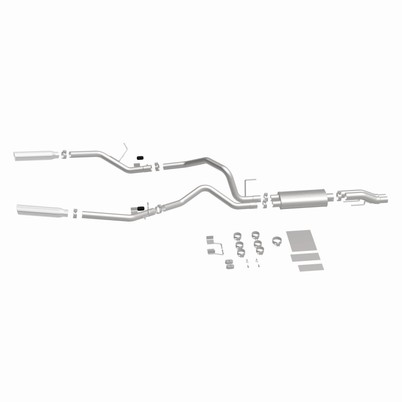 Ford F-150 Performance Exhaust - Dual Split Rear - Magnaflow - Street Series Cat-Back with 3.5in Tips - Polished - `11-`14