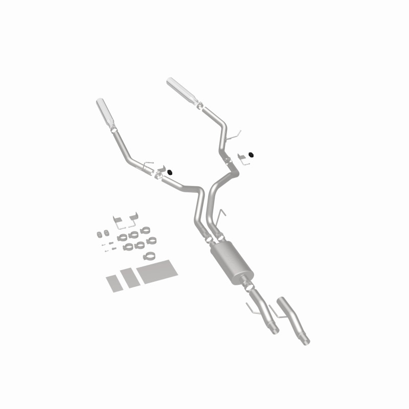 Ford F-150 Performance Exhaust - Dual Split Rear - Magnaflow - Street Series Cat-Back with 3.5in Tips - Polished - `11-`14