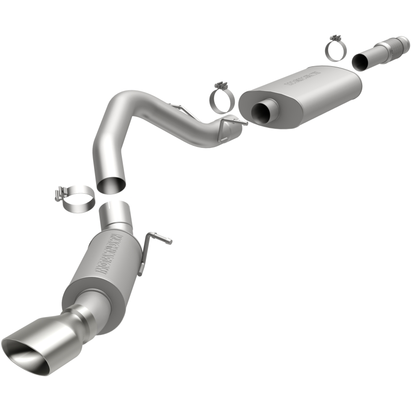 Cadillac Escalade Performance Exhaust - Single Straight Passenger Side Rear - Magnaflow - Street Series Cat-Back - Polished - `11-`12