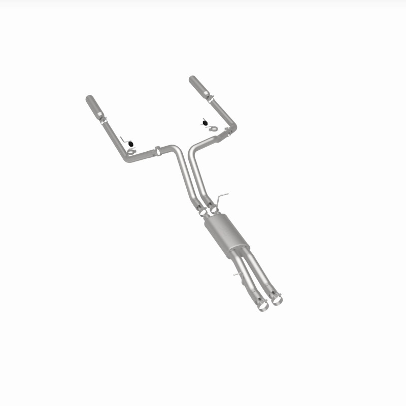 Chevrolet 2500HD Performance Exhaust - Rear - Magnaflow - Cat Back, Street Series, Dual Split Rear Exit, Single Wall Angle Cut Rolled Edge Tips - Polished - 2003