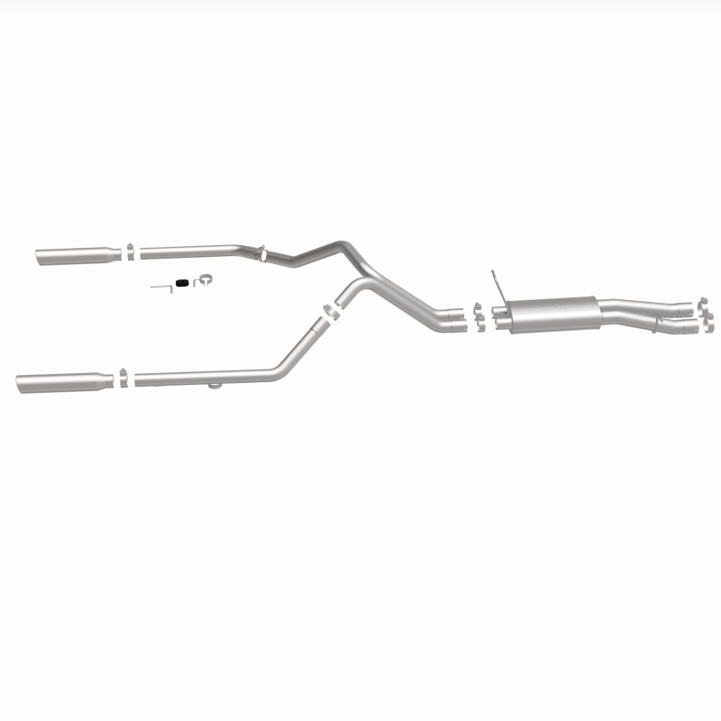 Chevrolet 2500HD Performance Exhaust - Rear - Magnaflow - Cat Back, Street Series, Dual Split Rear Exit, Single Wall Angle Cut Rolled Edge Tips - Polished - 2003