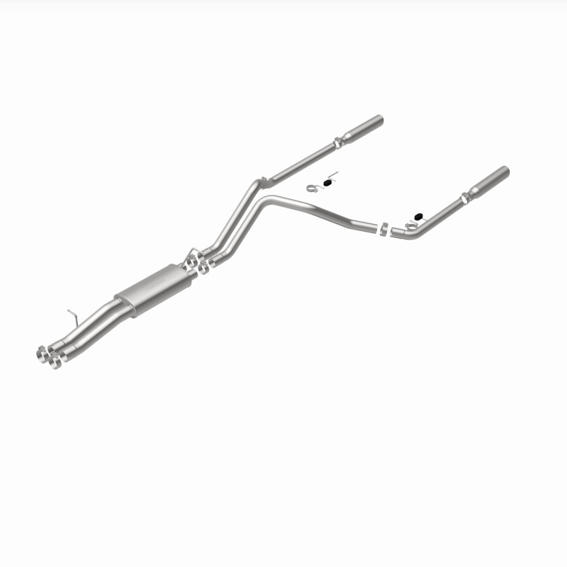 Chevrolet 2500HD Performance Exhaust - Rear - Magnaflow - Cat Back, Street Series, Dual Split Rear Exit, Single Wall Angle Cut Rolled Edge Tips - Polished - 2003