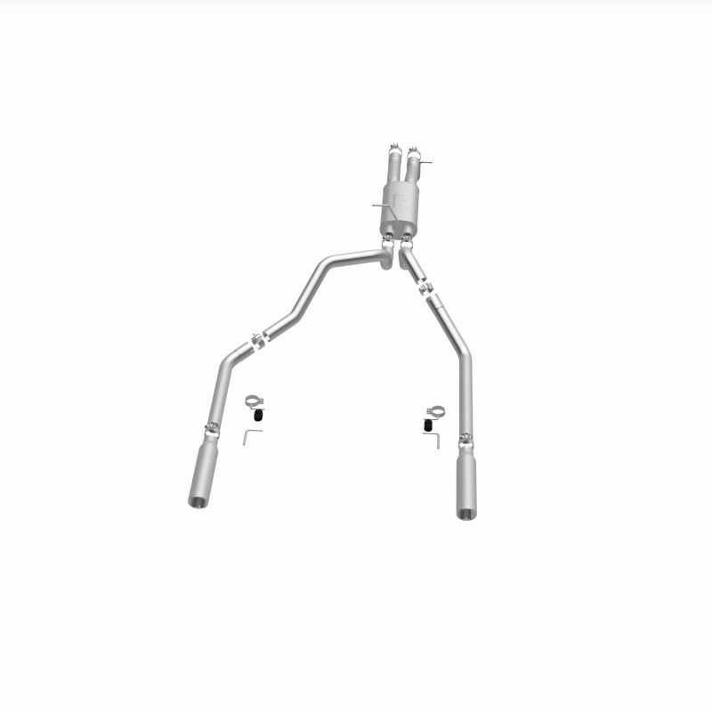 Chevrolet 2500HD Performance Exhaust - Rear - Magnaflow - Cat Back, Street Series, Dual Split Rear Exit, Single Wall Angle Cut Rolled Edge Tips - Polished - 2003