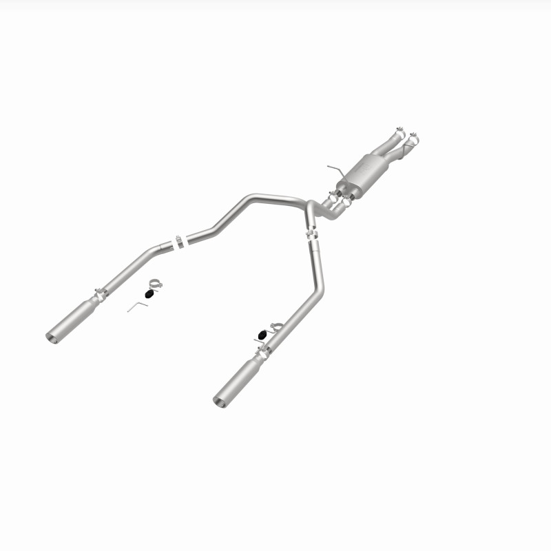 Chevrolet 2500HD Performance Exhaust - Rear - Magnaflow - Cat Back, Street Series, Dual Split Rear Exit, Single Wall Angle Cut Rolled Edge Tips - Polished - 2003