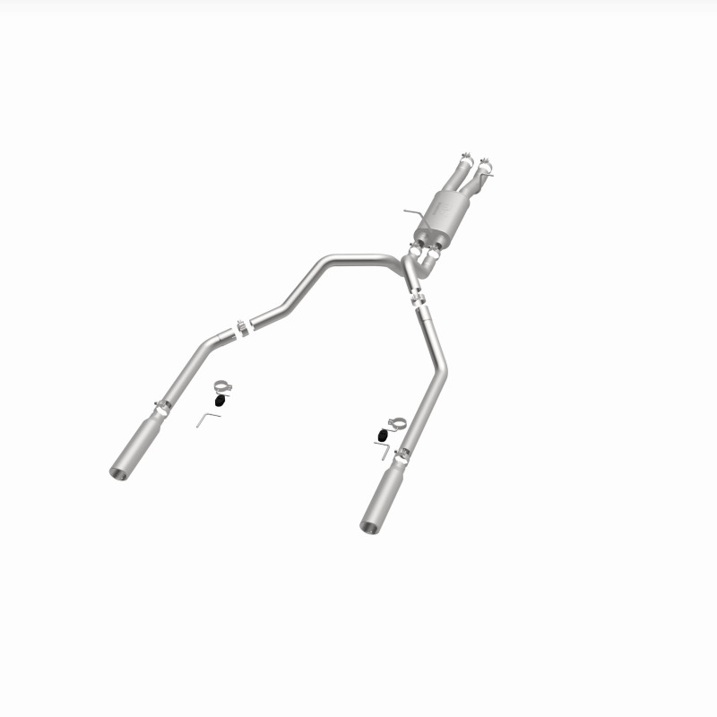 Chevrolet 2500HD Performance Exhaust - Rear - Magnaflow - Cat Back, Street Series, Dual Split Rear Exit, Single Wall Angle Cut Rolled Edge Tips - Polished - 2003