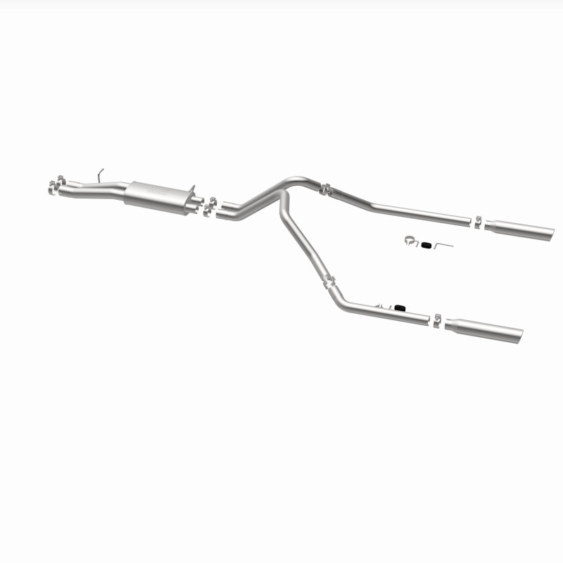 Chevrolet 2500HD Performance Exhaust - Rear - Magnaflow - Cat Back, Street Series, Dual Split Rear Exit, Single Wall Angle Cut Rolled Edge Tips - Polished - 2003