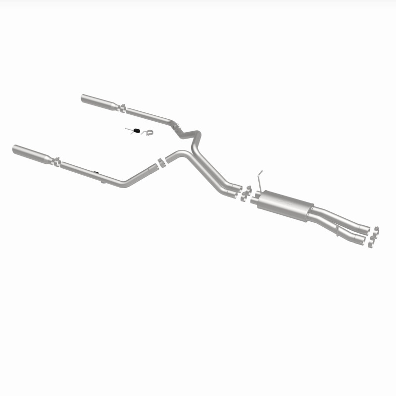 Chevrolet 2500HD Performance Exhaust - Rear - Magnaflow - Cat Back, Street Series, Dual Split Rear Exit, Single Wall Angle Cut Rolled Edge Tips - Polished - 2003