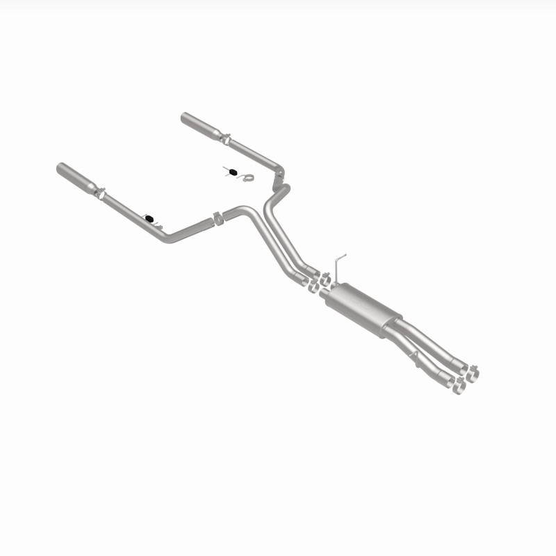 Chevrolet 2500HD Performance Exhaust - Rear - Magnaflow - Cat Back, Street Series, Dual Split Rear Exit, Single Wall Angle Cut Rolled Edge Tips - Polished - 2003