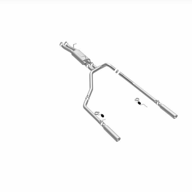 Chevrolet 2500HD Performance Exhaust - Rear - Magnaflow - Cat Back, Street Series, Dual Split Rear Exit, Single Wall Angle Cut Rolled Edge Tips - Polished - 2003