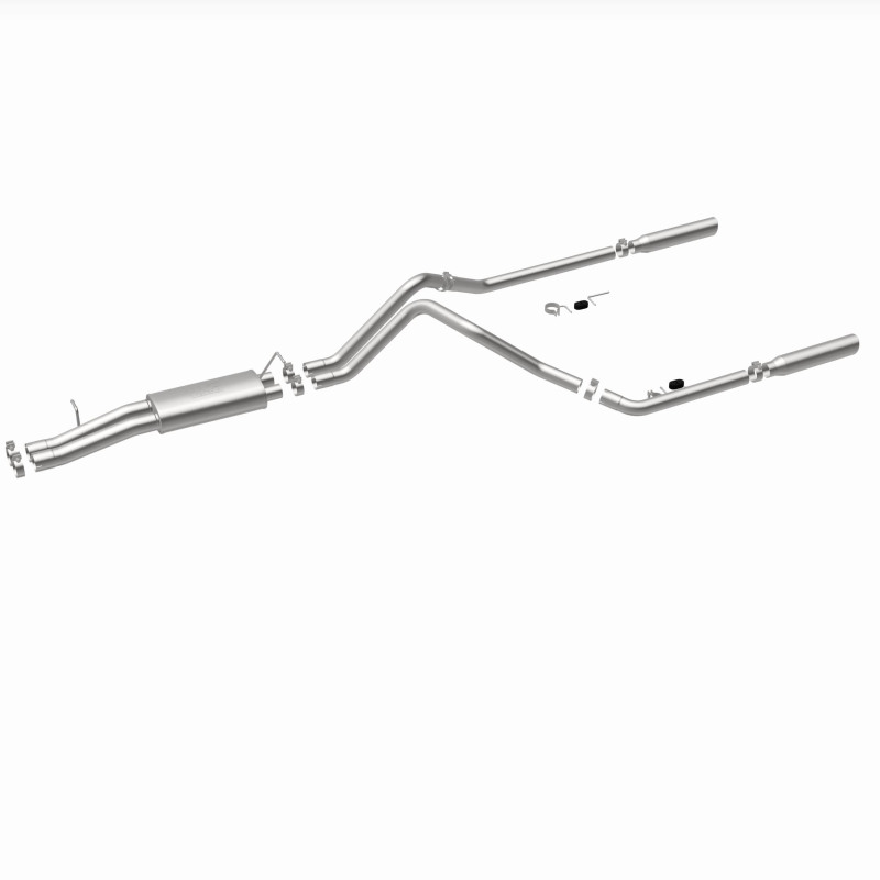 Chevrolet 2500HD Performance Exhaust - Rear - Magnaflow - Cat Back, Street Series, Dual Split Rear Exit, Single Wall Angle Cut Rolled Edge Tips - Polished - 2003