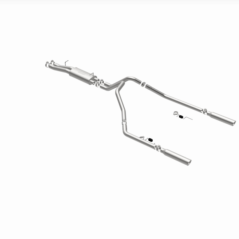 Chevrolet 2500HD Performance Exhaust - Rear - Magnaflow - Cat Back, Street Series, Dual Split Rear Exit, Single Wall Angle Cut Rolled Edge Tips - Polished - 2003