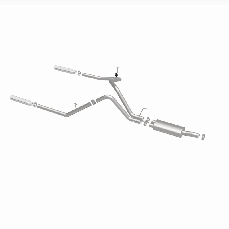 Dodge Ram 1500 Performance Exhaust - Rear - Magnaflow - Cat Back, Dual Split Rear Exit, Street Series - Polished - `04-`05