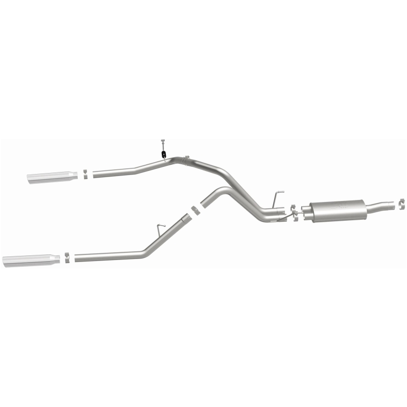 Dodge Ram 1500 Performance Exhaust - Rear - Magnaflow - Cat Back, Dual Split Rear Exit, Street Series - Polished - `04-`05