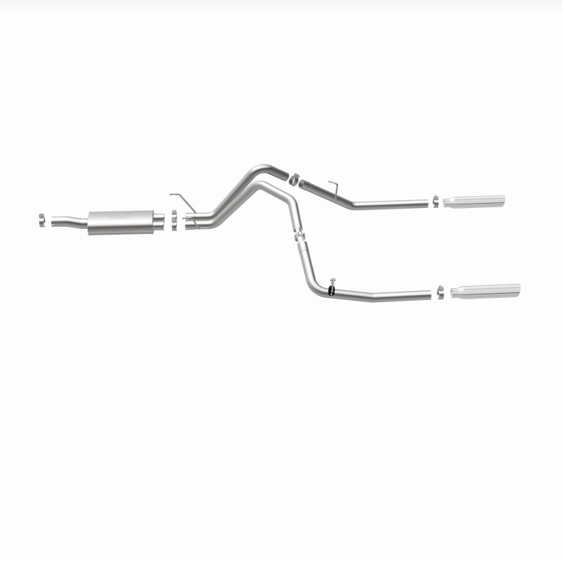 Dodge Ram 1500 Performance Exhaust - Rear - Magnaflow - Cat Back, Dual Split Rear Exit, Street Series - Polished - `04-`05