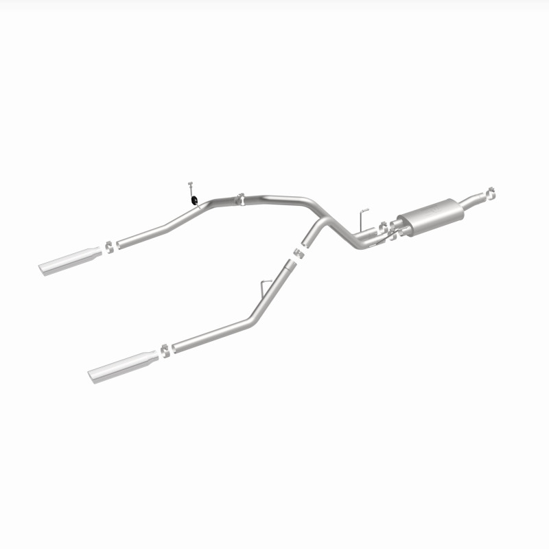 Dodge Ram 1500 Performance Exhaust - Rear - Magnaflow - Cat Back, Dual Split Rear Exit, Street Series - Polished - `04-`05