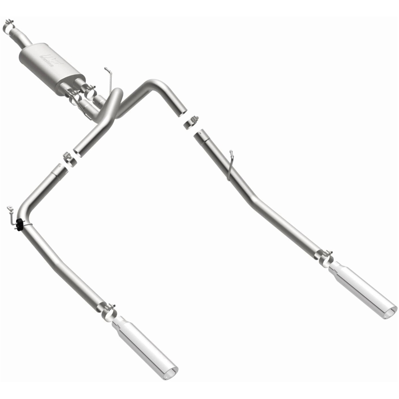 Dodge Ram 1500 Performance Exhaust - Rear - Magnaflow - Cat Back, Dual Split Rear Exit, Street Series - Polished - `04-`05