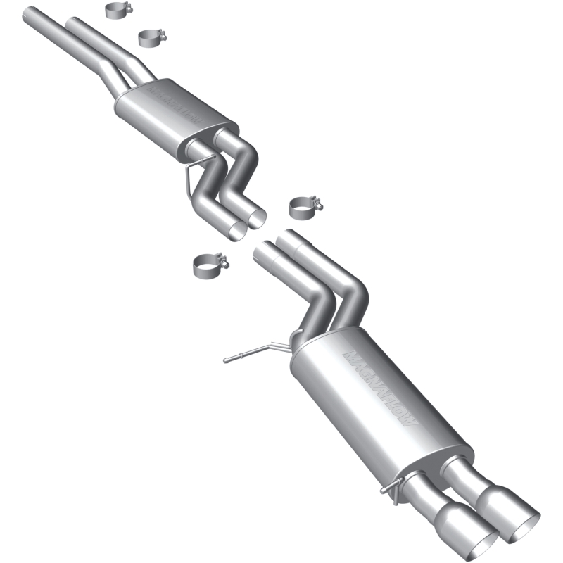 BMW 535i Performance Exhaust - Rear - Magnaflow - Cat Back, Dual Rear Exit, Touring Series - Polished - `08-`10