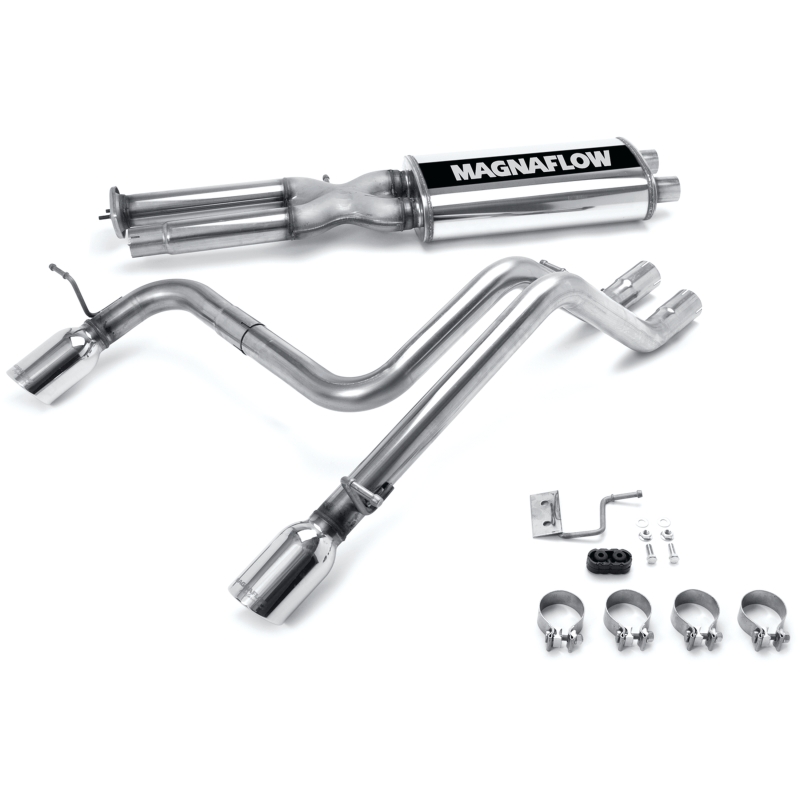 Hummer H2 Performance Exhaust - Rear - Magnaflow - Cat Back, Dual Split Rear Exit - Polished - `03-`06