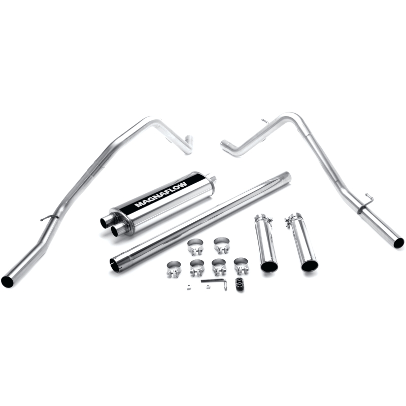 Dodge Ram 1500 Performance Exhaust - Rear - Magnaflow - Cat-Back, Dual Split Rear - Polished - `06-`07