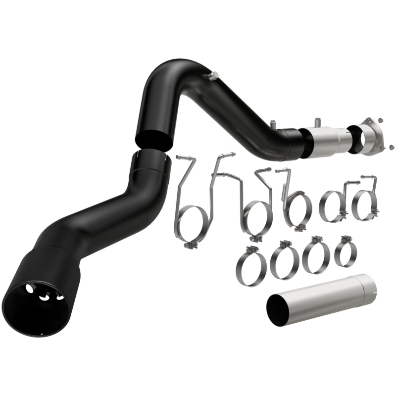 GMC Sierra 3500HD Performance Exhaust - Single Passenger Side Rear Exit - Magnaflow - Black DPF Series - Black - `21-`27 GMC Sierra 3500HD Performance Exhaust - Single Passenger Side Rear Exit - Magnaflow - Black DPF Series - Black - `21-`27