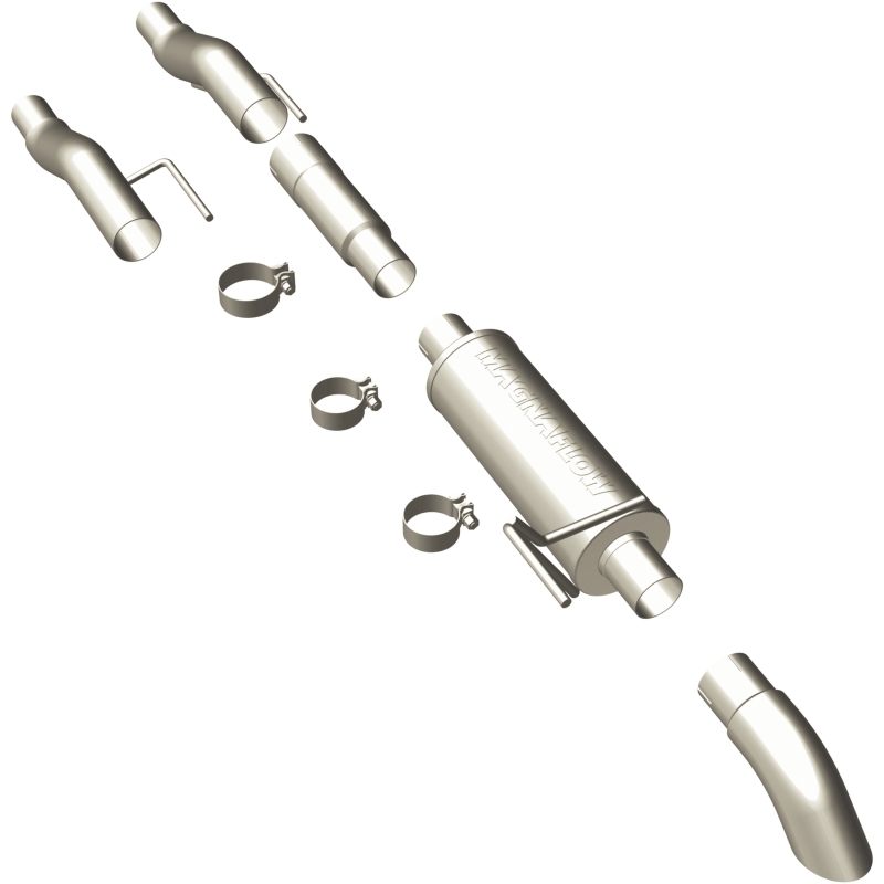 Ford F-150 Performance Exhaust - Magnaflow - Off-Road Pro Cat-Back with 3in SS Turn Down Tip - Satin - `11-`14