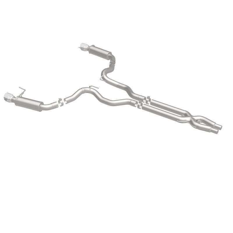 Ford Mustang Performance Exhaust - Rear - Magnaflow - Cat Back, Competition, Dual Split Polished Tips - Polished - `15-`17