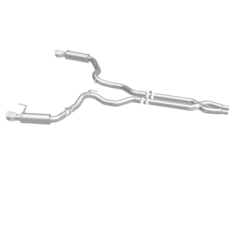 Ford Mustang Performance Exhaust - Rear - Magnaflow - Cat Back, Competition, Dual Split Polished Tips - Polished - `15-`17