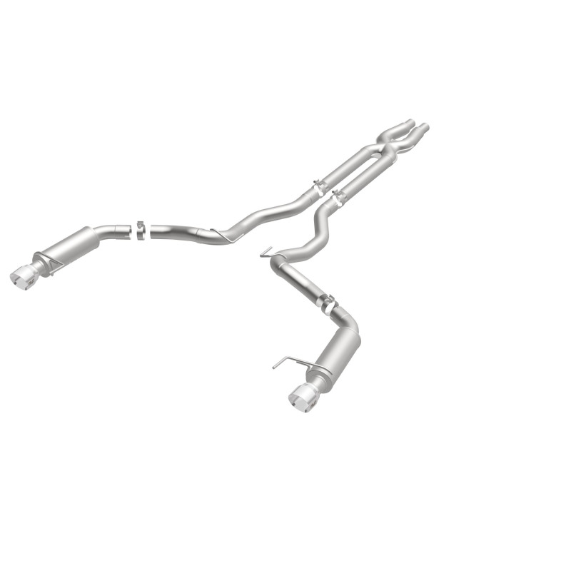 Ford Mustang Performance Exhaust - Rear - Magnaflow - Cat Back, Competition, Dual Split Polished Tips - Polished - `15-`17