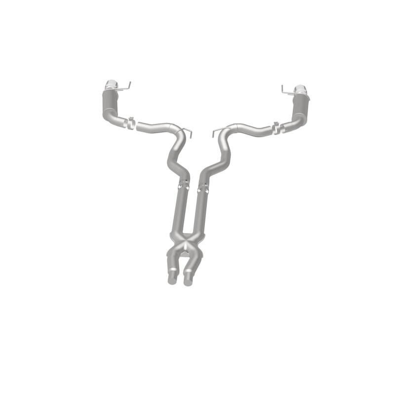 Ford Mustang Performance Exhaust - Rear - Magnaflow - Cat Back, Competition, Dual Split Polished Tips - Polished - `15-`17