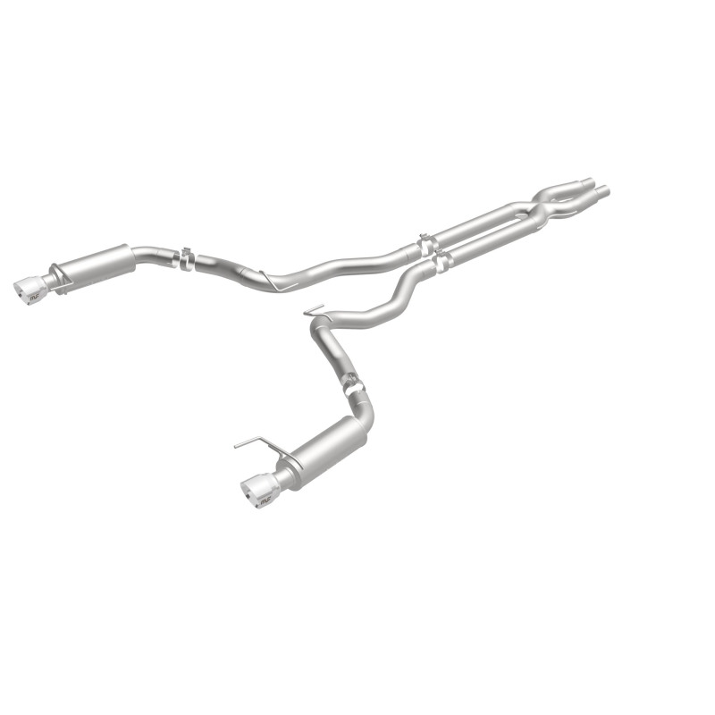 Ford Mustang Performance Exhaust - Rear - Magnaflow - Cat Back, Competition, Dual Split Polished Tips - Polished - `15-`17