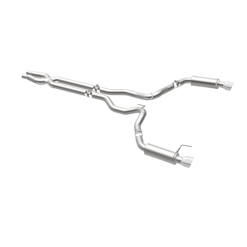 Ford Mustang Performance Exhaust - Rear - Magnaflow - Cat Back, Competition, Dual Split Polished Tips - Polished - `15-`17