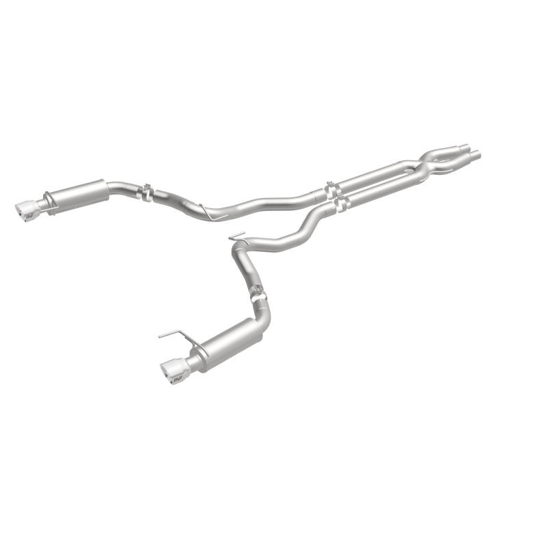 Ford Mustang Performance Exhaust - Rear - Magnaflow - Cat Back, Competition, Dual Split Polished Tips - Polished - `15-`17