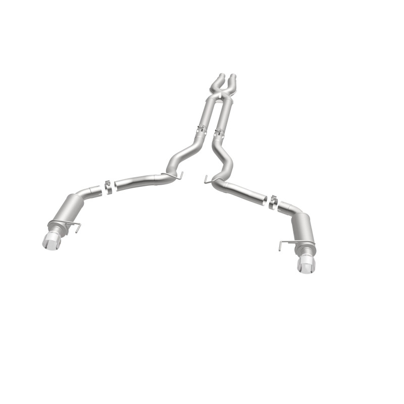 Ford Mustang Performance Exhaust - Rear - Magnaflow - Cat Back, Competition, Dual Split Polished Tips - Polished - `15-`17