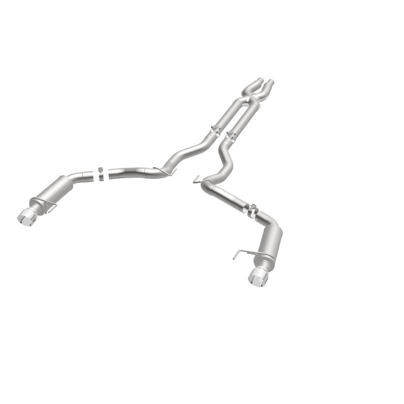 Ford Mustang Performance Exhaust - Rear - Magnaflow - Cat Back, Competition, Dual Split Polished Tips - Polished - `15-`17