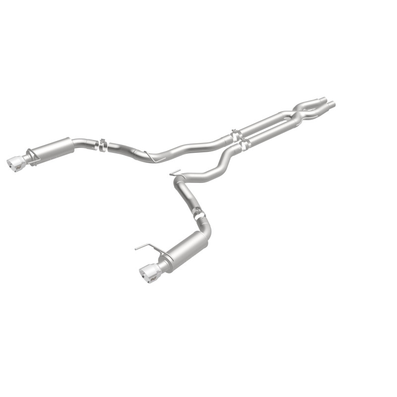 Ford Mustang Performance Exhaust - Rear - Magnaflow - Cat Back, Competition, Dual Split Polished Tips - Polished - `15-`17